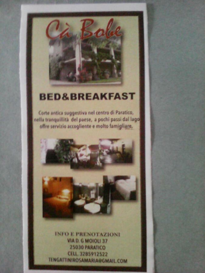 Bed and Breakfast Ca Bobe Паратико Экстерьер фото